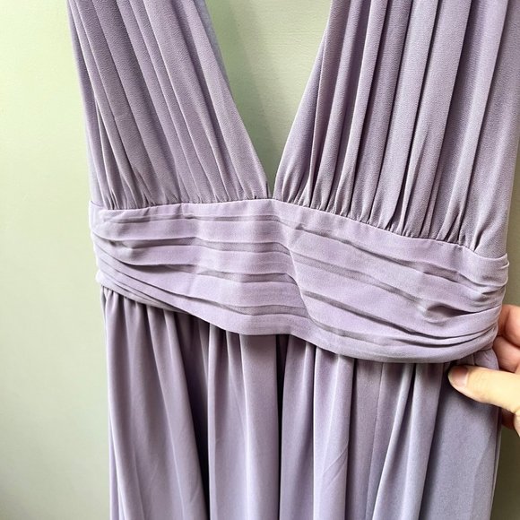 Lulus Heavenly Hues Dusty Purple Maxi Dress w/slit Medium M - Picture 5 of 7